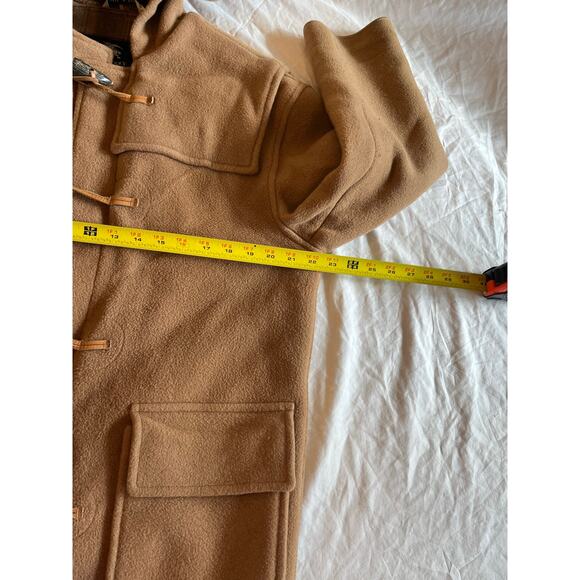 Burberry London Duffle Coat XS Camel Wool Toggle Hooded Made in England Vtg - Picture 8 of 16